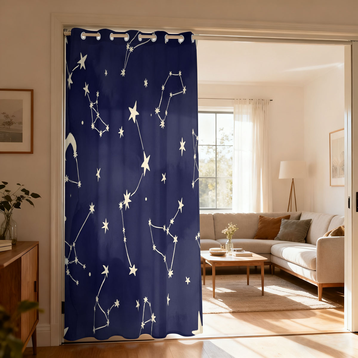 Home Decor Curtain - 1 adet Retro Gül Çiçekli Tek