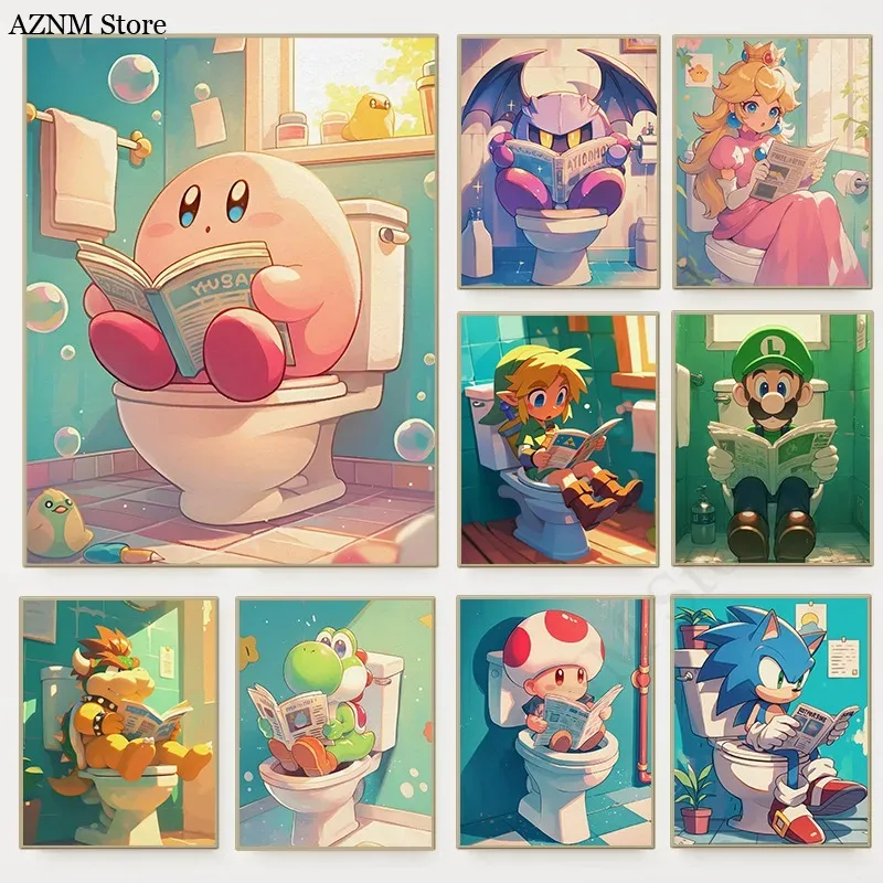 Home Decor Video - Komik Banyo Karikatür Video Oyunu Posteri