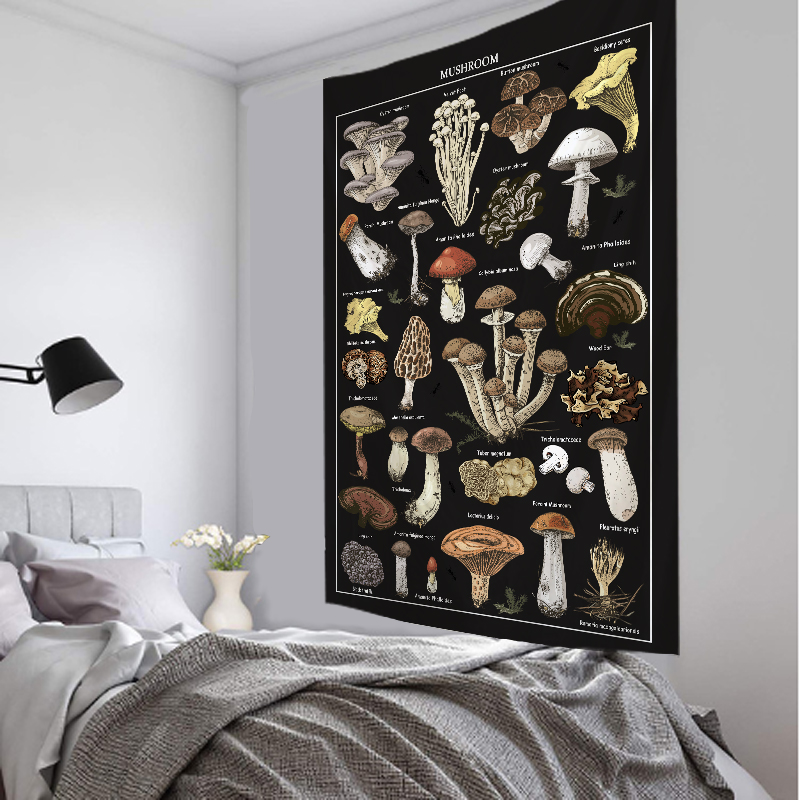 Home Decor Examples - Siyah mantar örnek görüntü goblen duvar