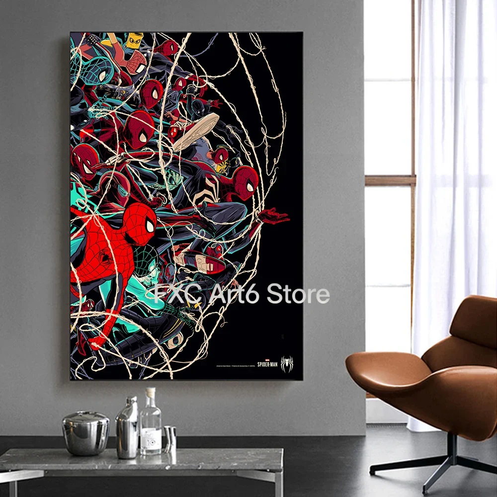 Home Decor Video - 1 adet çerçevesiz tuval boyama Marvel