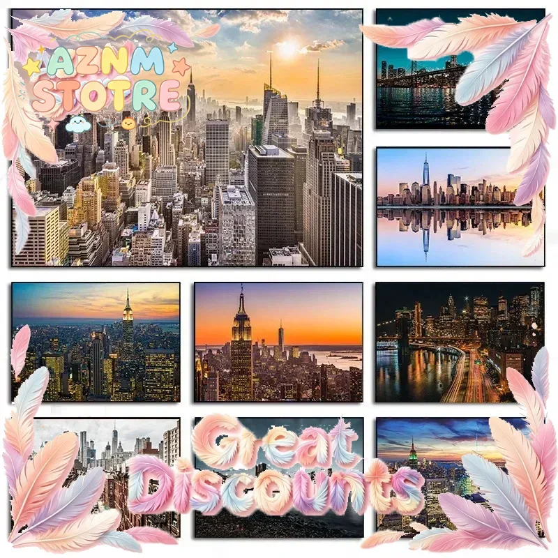 Home Decor New York - New York Şehri Gece Manzarası Neon
