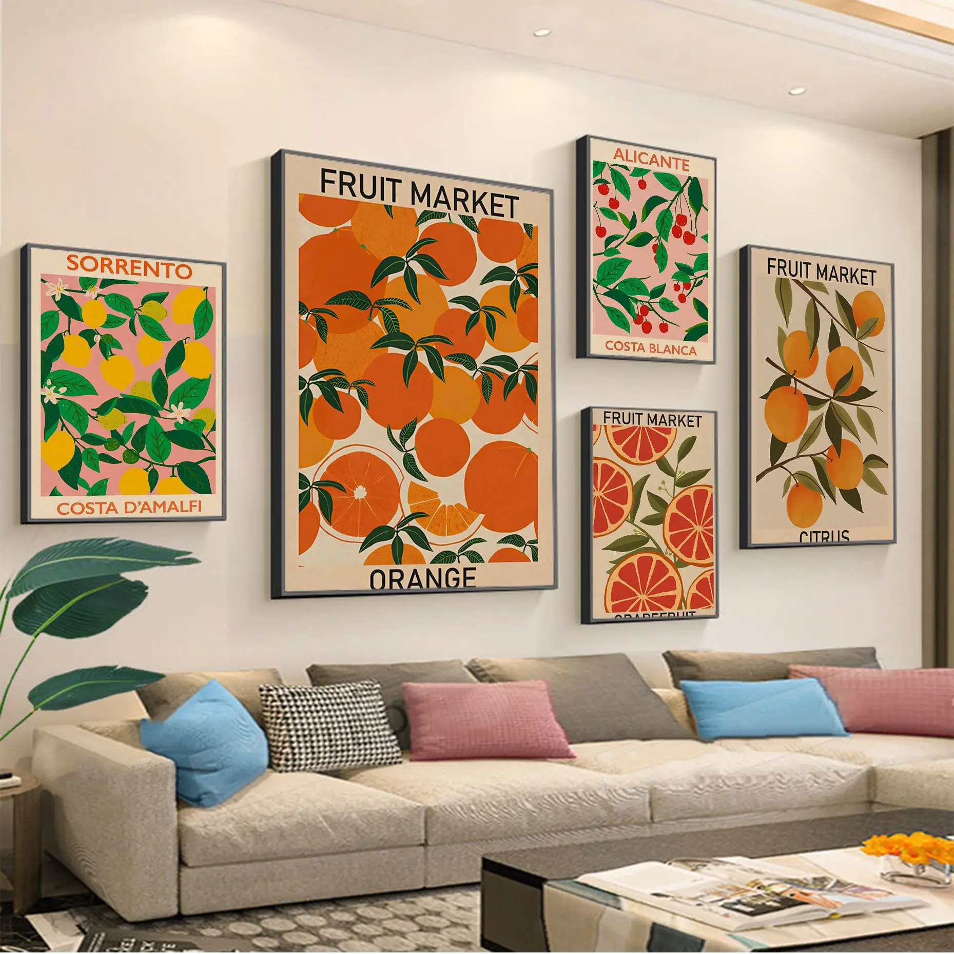 Home Decor Market - Kiraz Limon Portakal Meyve Pazarı, HD