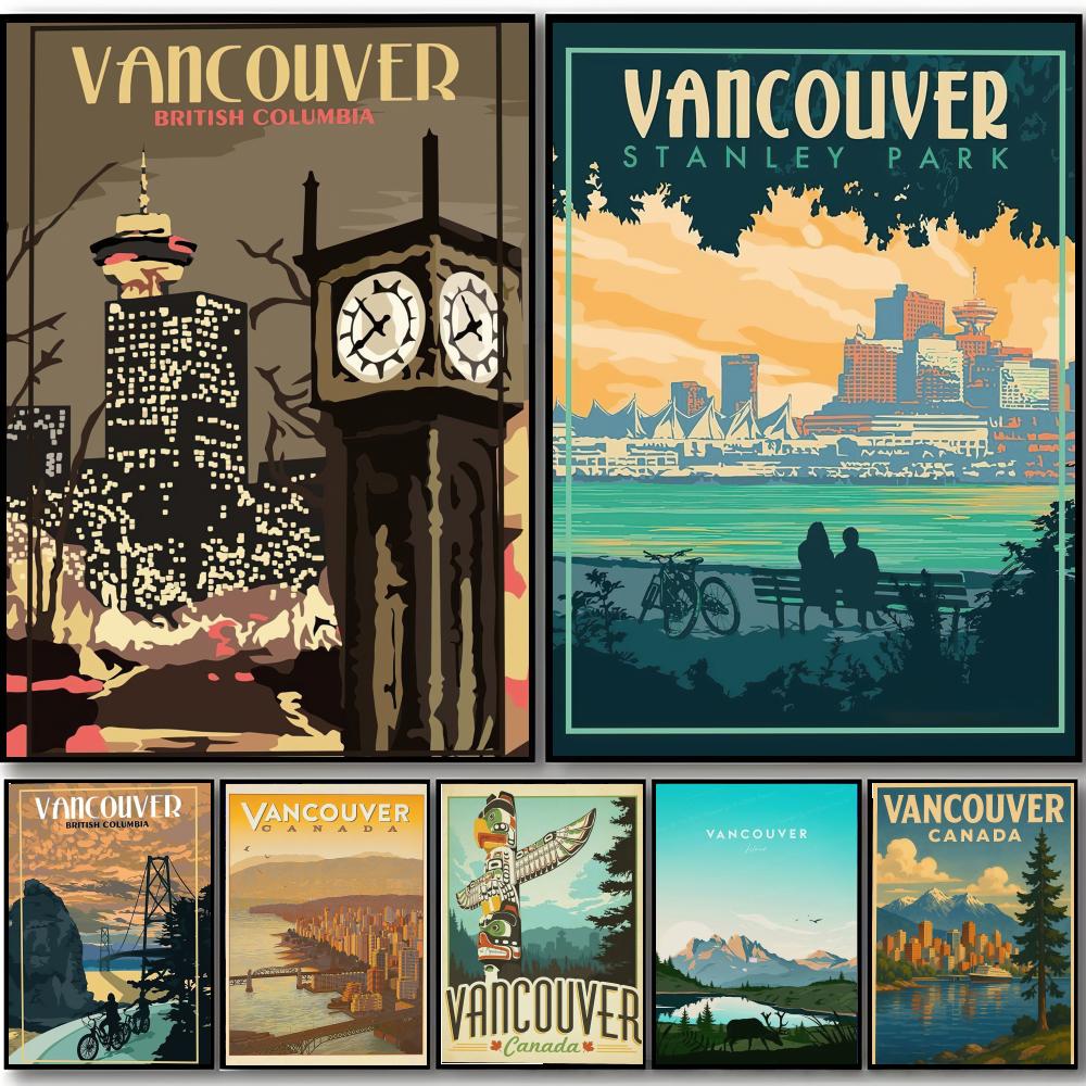 Home Decor Vancouver - Manzaralı Huzurlu Şehir Vancouver Posteri HD
