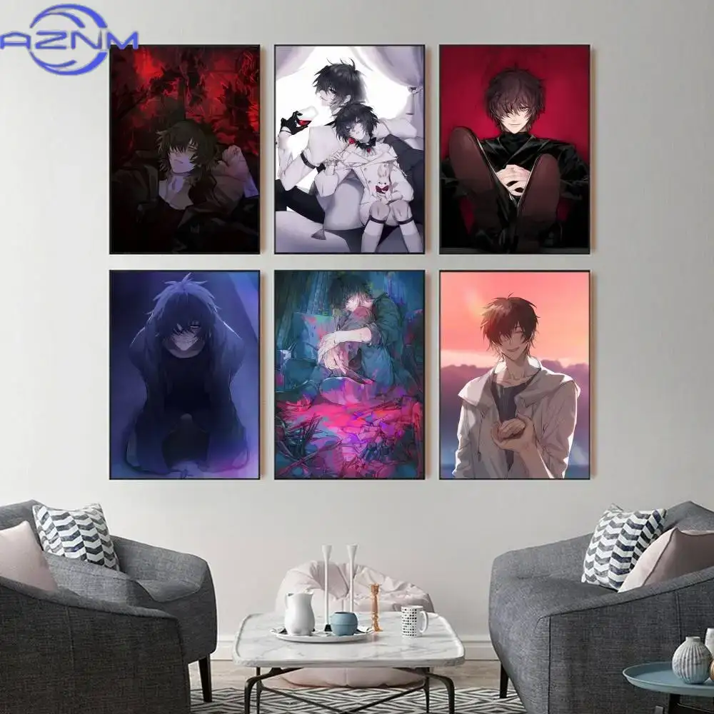 Watercolor Poster Print - T-Towa Slow Damage Fantezi duvar oturma