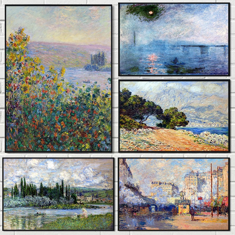 Watercolor Poster Print - Sanat Kanvas Tablolar Ünlü Empresyonist Manzaralar