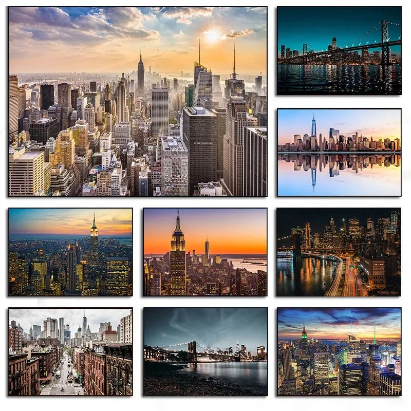 Home Decor New York - New York Şehri Gece Manzarası Neon