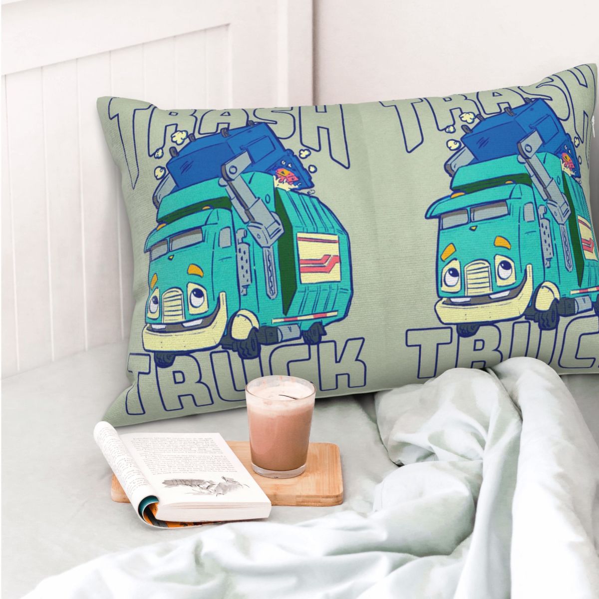 Home Decor Netflix - Çöp Kamyonu Karikatür Netflix Dikdörtgen Yastık