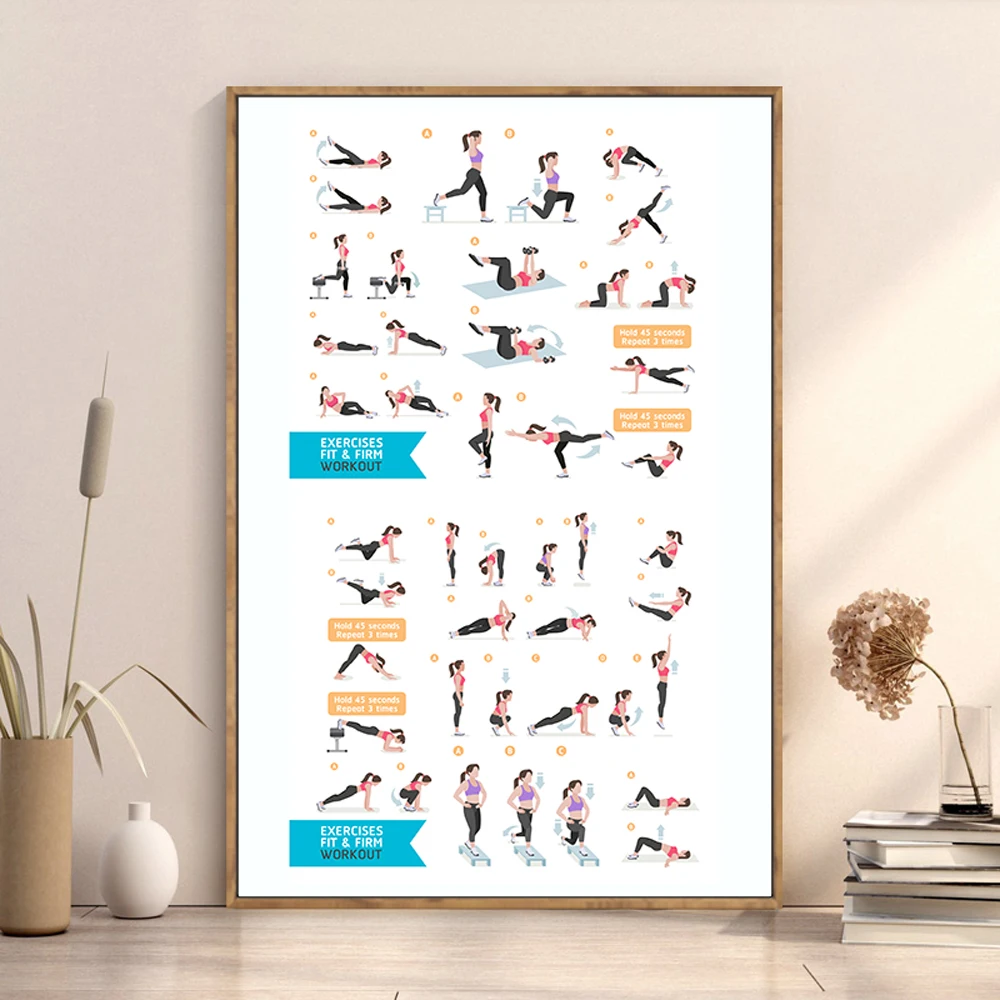 Home Decor Examples - Ipek Kumaş Duvar Posteri SPOR Egzersizleri
