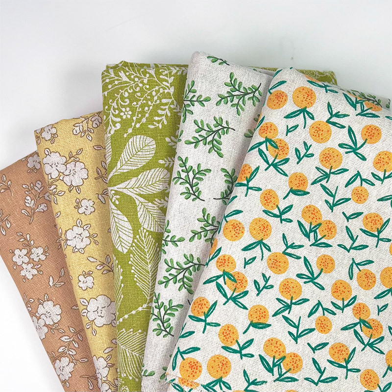 Home Decor Curtain - Pastoral Çiçek Desenli Pamuklu Keten Karışımı