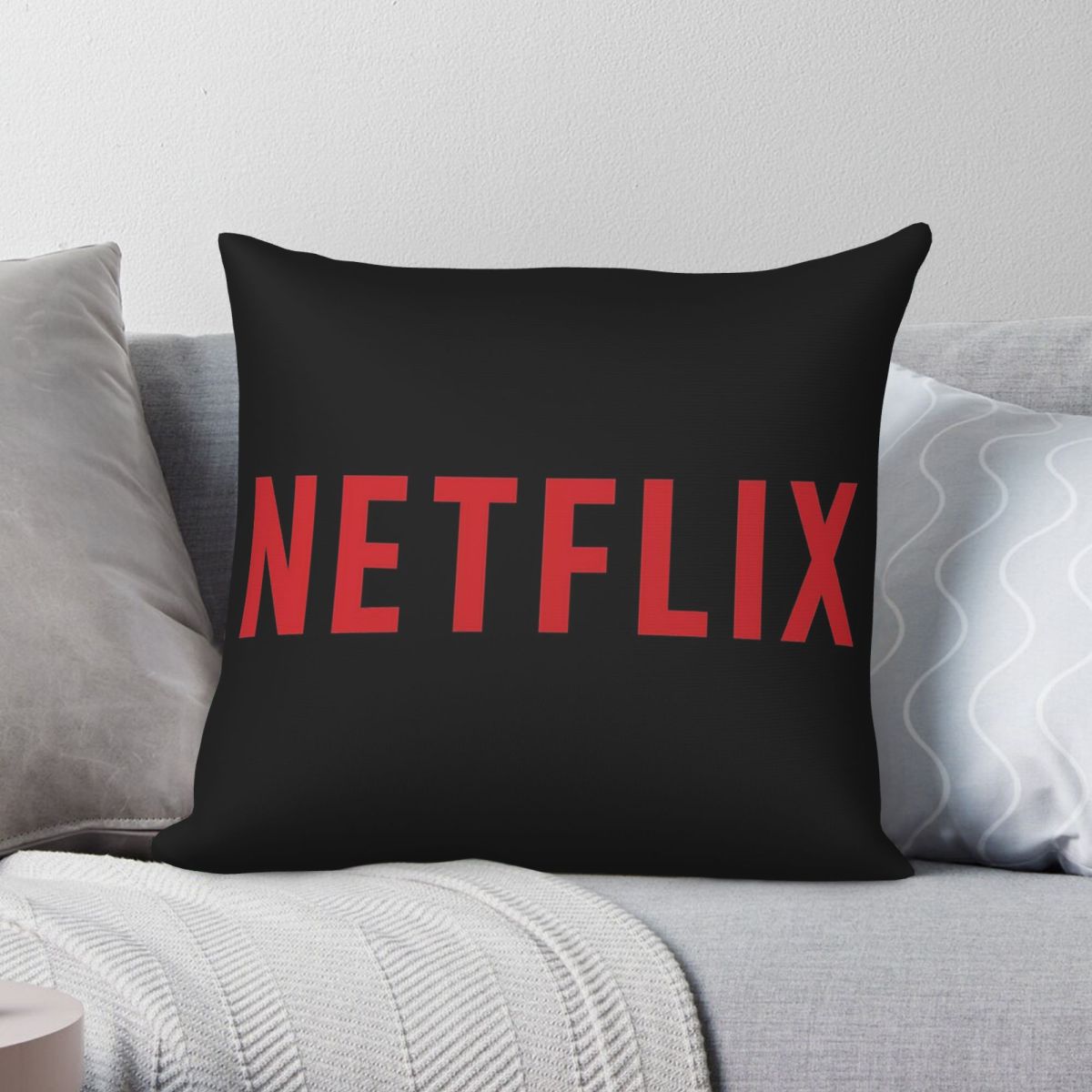Home Decor Netflix - Netflix Logolu Kare Yastık Kılıfı Polyester