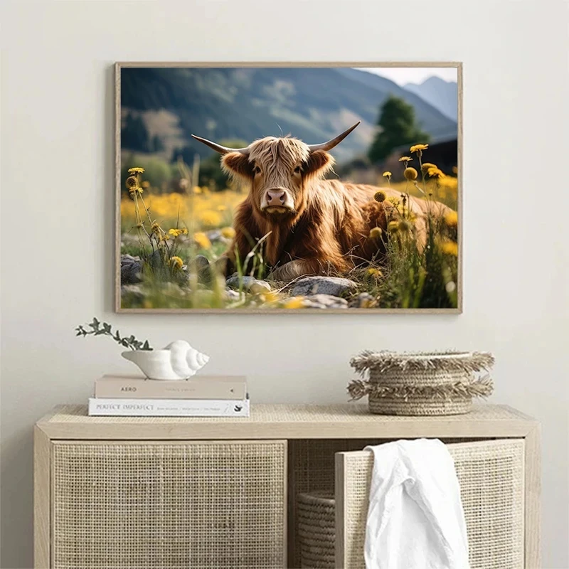 İskoç Highlanders posteri Hayv - Watercolor Poster Print incelemesi ve fiyatı