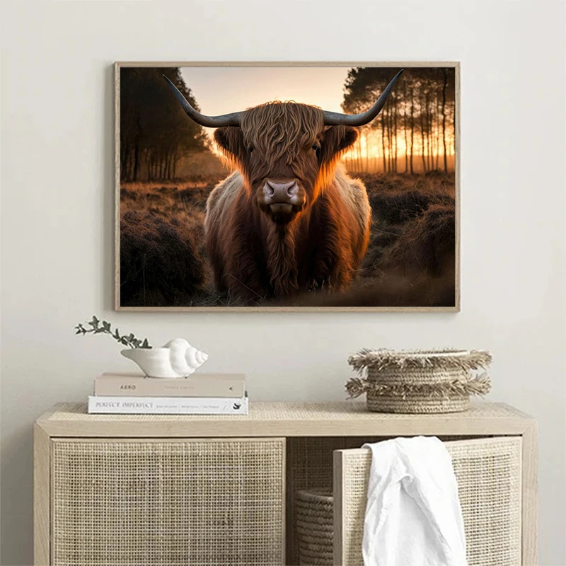 İskoç Highlanders posteri Hayv - Watercolor Poster Print incelemesi ve fiyatı