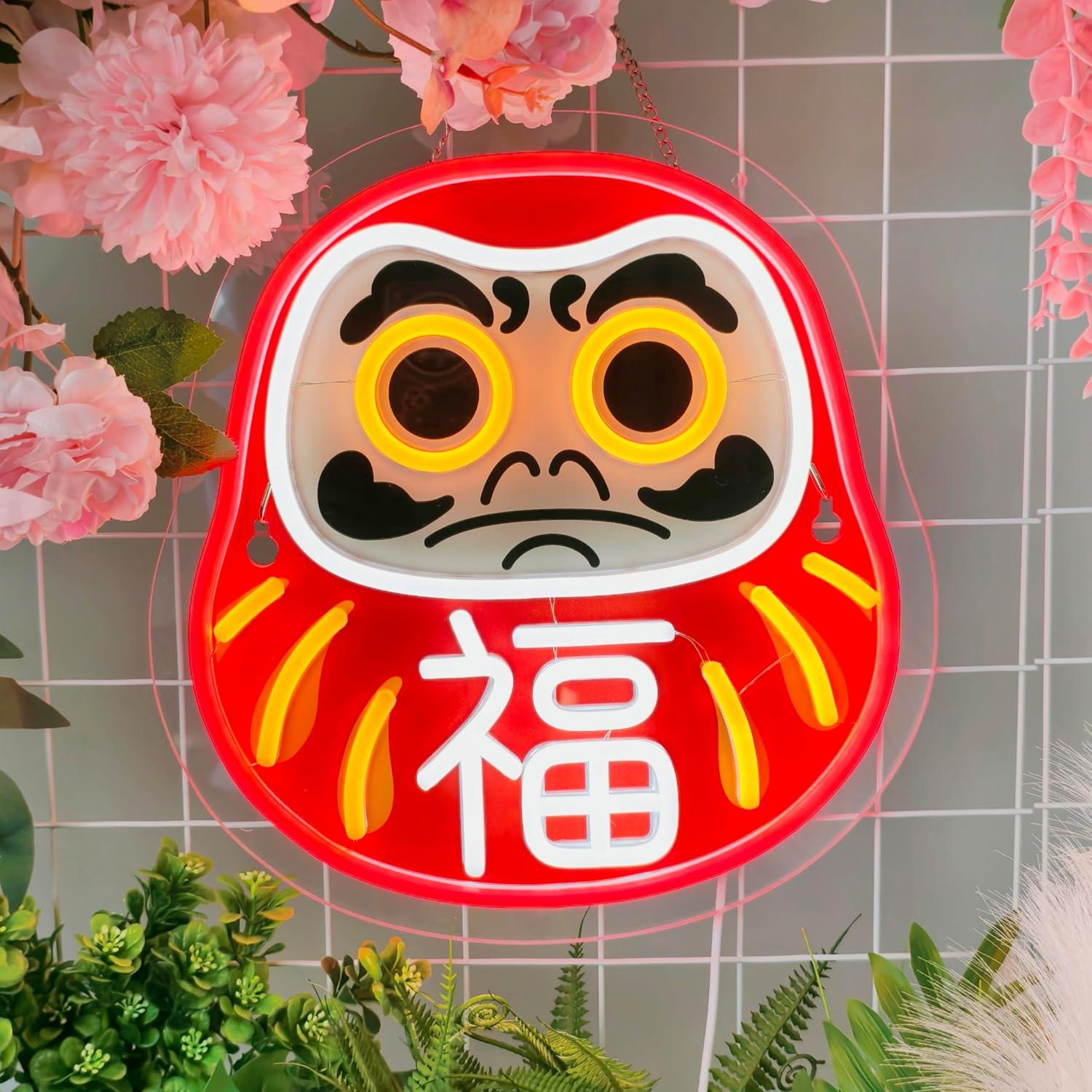 Daruma Neon Tabela LED Neon Iş - Home Decor Market incelemesi ve fiyatı