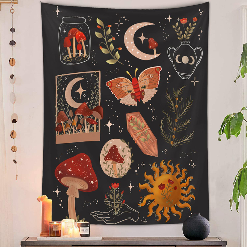 Psychedelic mantar goblen Divi - Aesthetic Tapestry incelemesi ve fiyatı