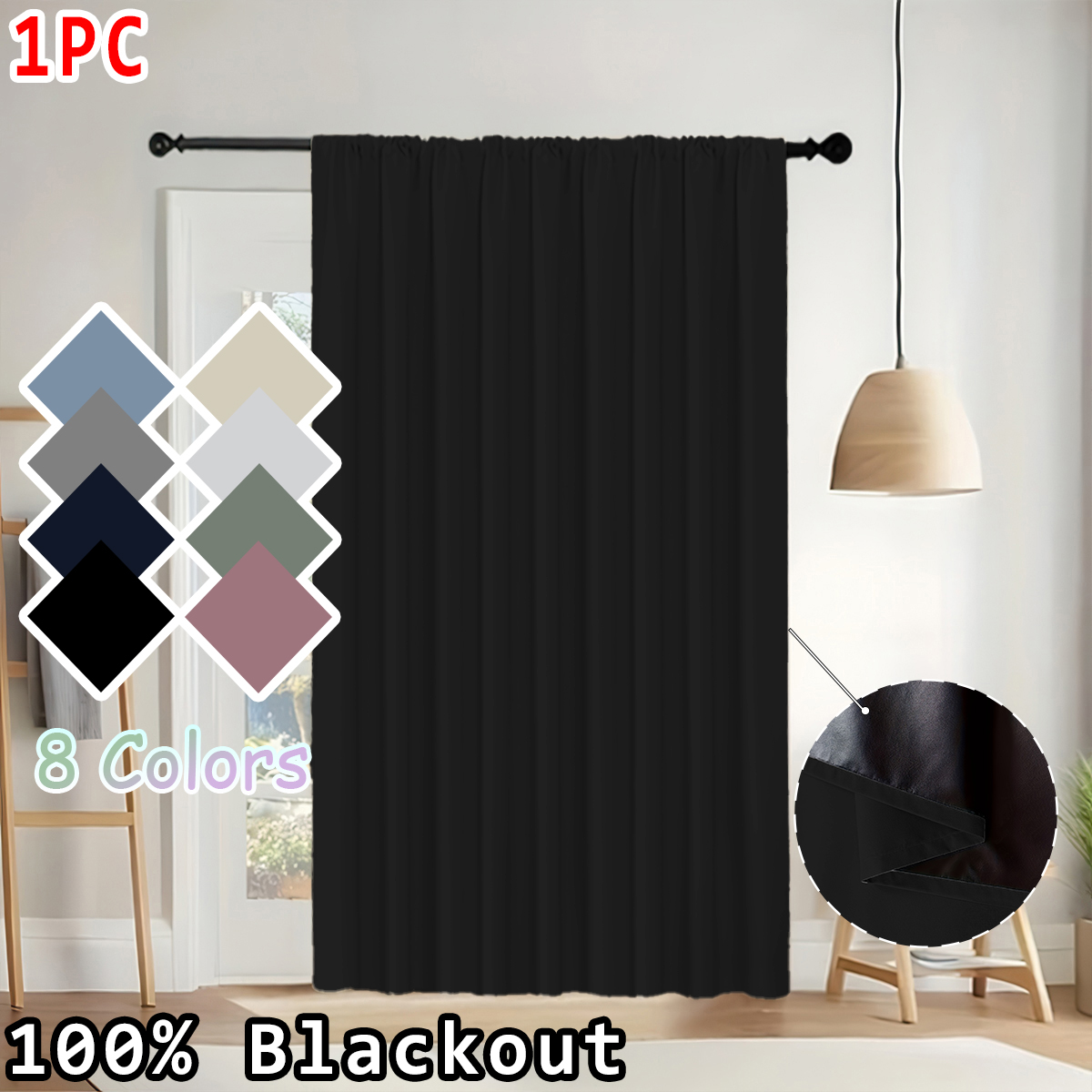 1 Parça Sade Düz Renk %100 Kar - Home Decor Curtain incelemesi ve fiyatı