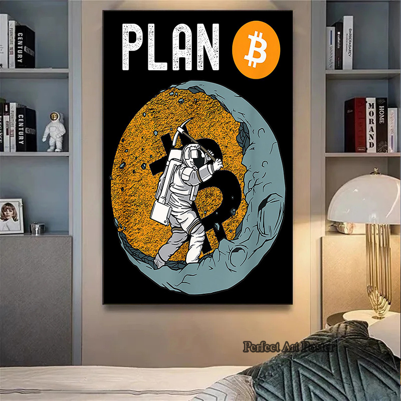 Kripto Astronot Sörf Bitcoin B - Home Decor Market incelemesi ve fiyatı