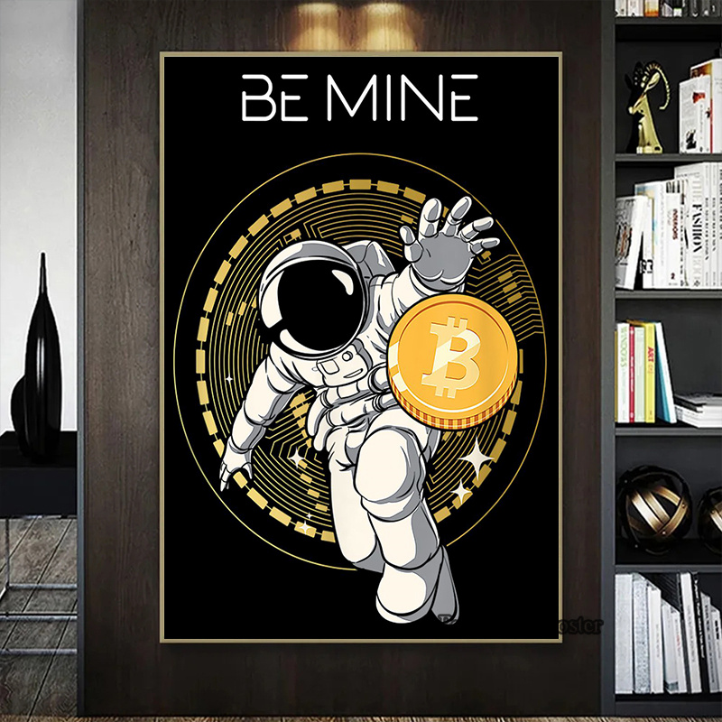 Kripto Astronot Sörf Bitcoin B - Home Decor Market incelemesi ve fiyatı