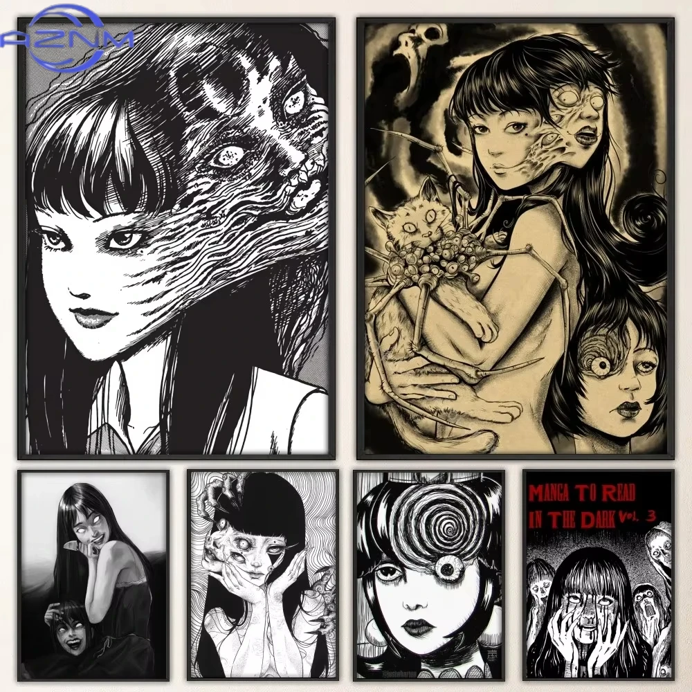 Japonya Anime Junji Ito Poster - Watercolor Poster Print incelemesi ve fiyatı