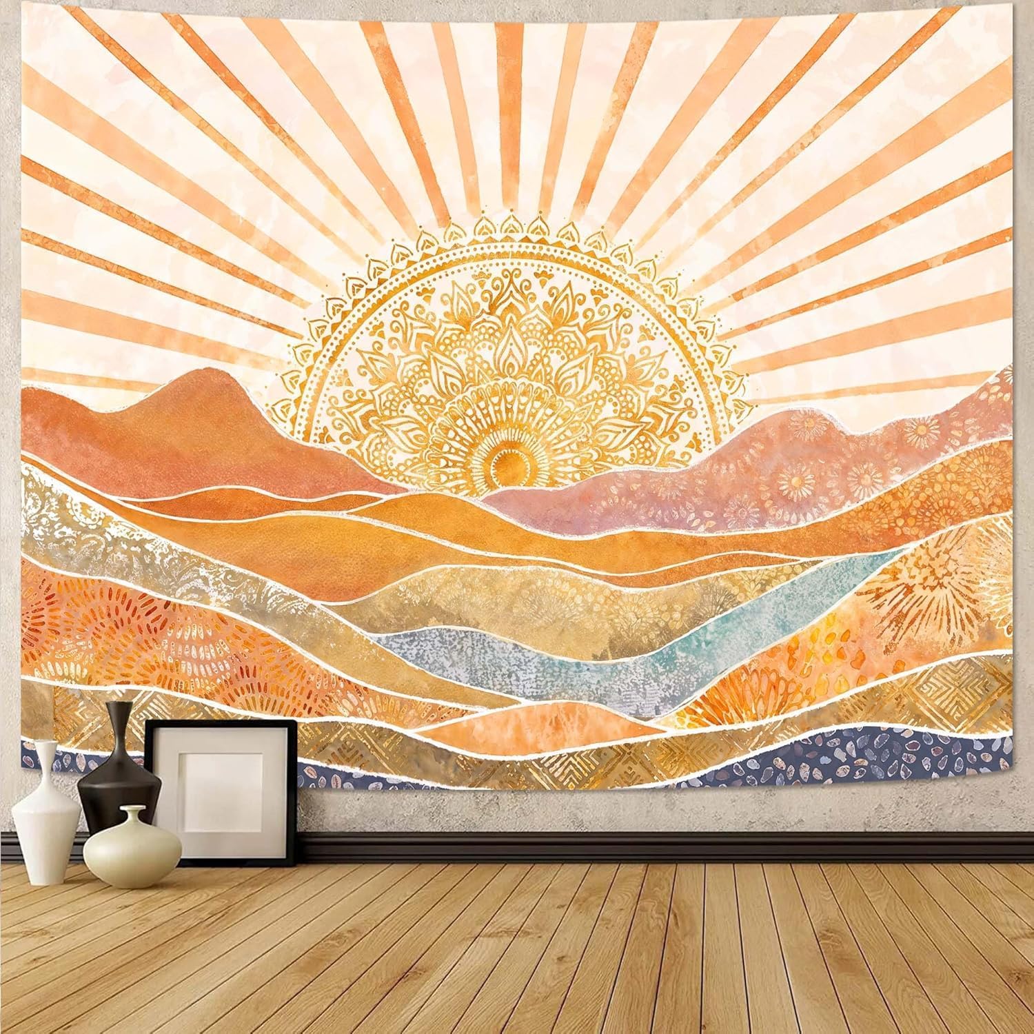 Estetik Boho Güneş Dağı Goblen - Aesthetic Tapestry incelemesi ve fiyatı