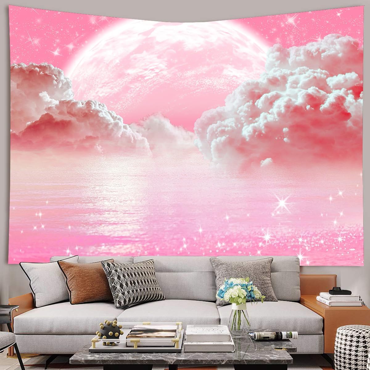 Pembe Bulutlar Gökyüzü Gobleni - Aesthetic Tapestry incelemesi ve fiyatı
