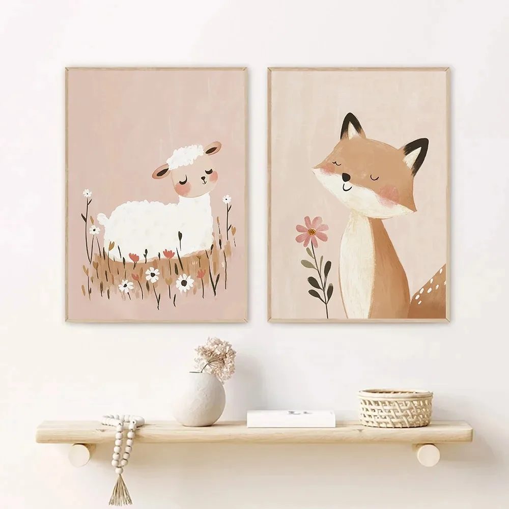 Iskandinav Pembe Sevimli Karik - Watercolor Poster Print incelemesi ve fiyatı