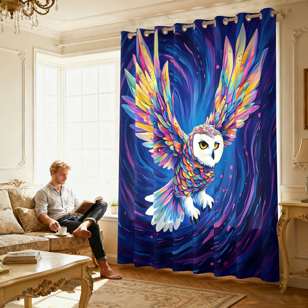 1 adet renkli yıldızlı gökyüzü - Home Decor Curtain incelemesi ve fiyatı