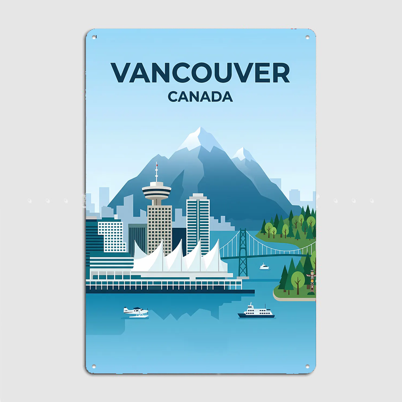 Vancouver Kanada Skyline Seyah - Home Decor Vancouver incelemesi ve fiyatı