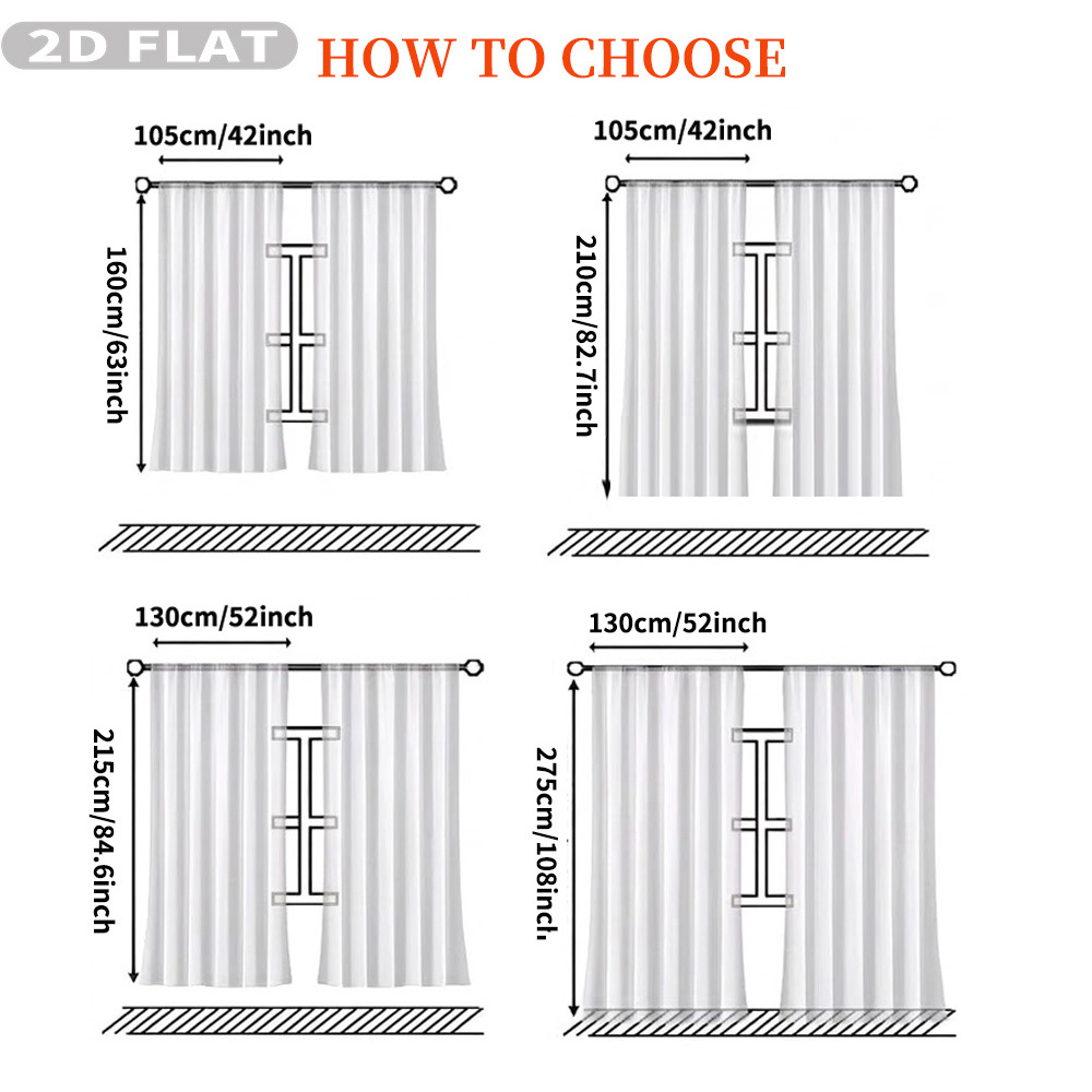 Özel Tasarım 2D Düz 2 Parça Şe - Home Decor Curtain incelemesi ve fiyatı