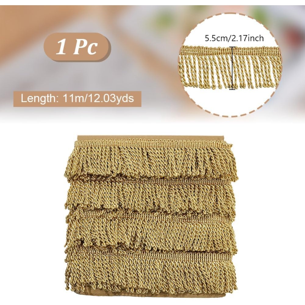 12 Yard x 2.2 İnç Saçaklı Şeri - Home Decor Curtain incelemesi ve fiyatı
