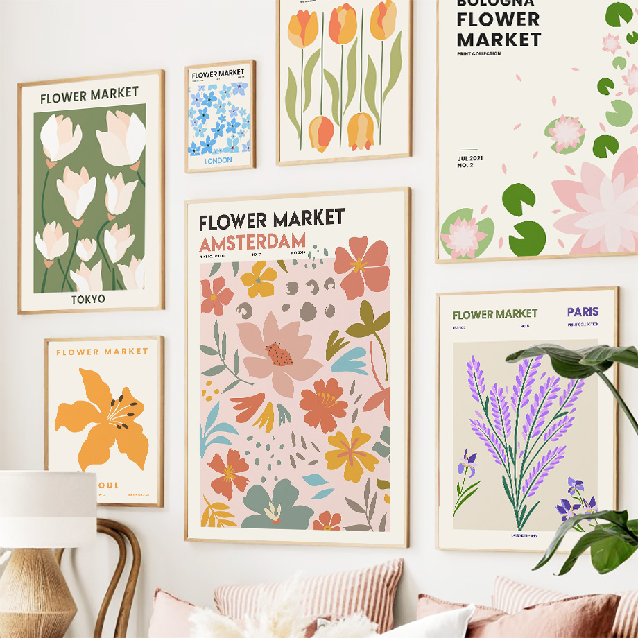 Çiçek Pazarı Duvar Sanatı Renk - Home Decor Market incelemesi ve fiyatı