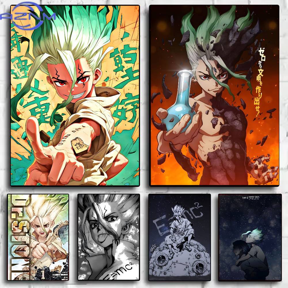 Klasik Anime Dr Stone Posteri  - Watercolor Poster Print incelemesi ve fiyatı