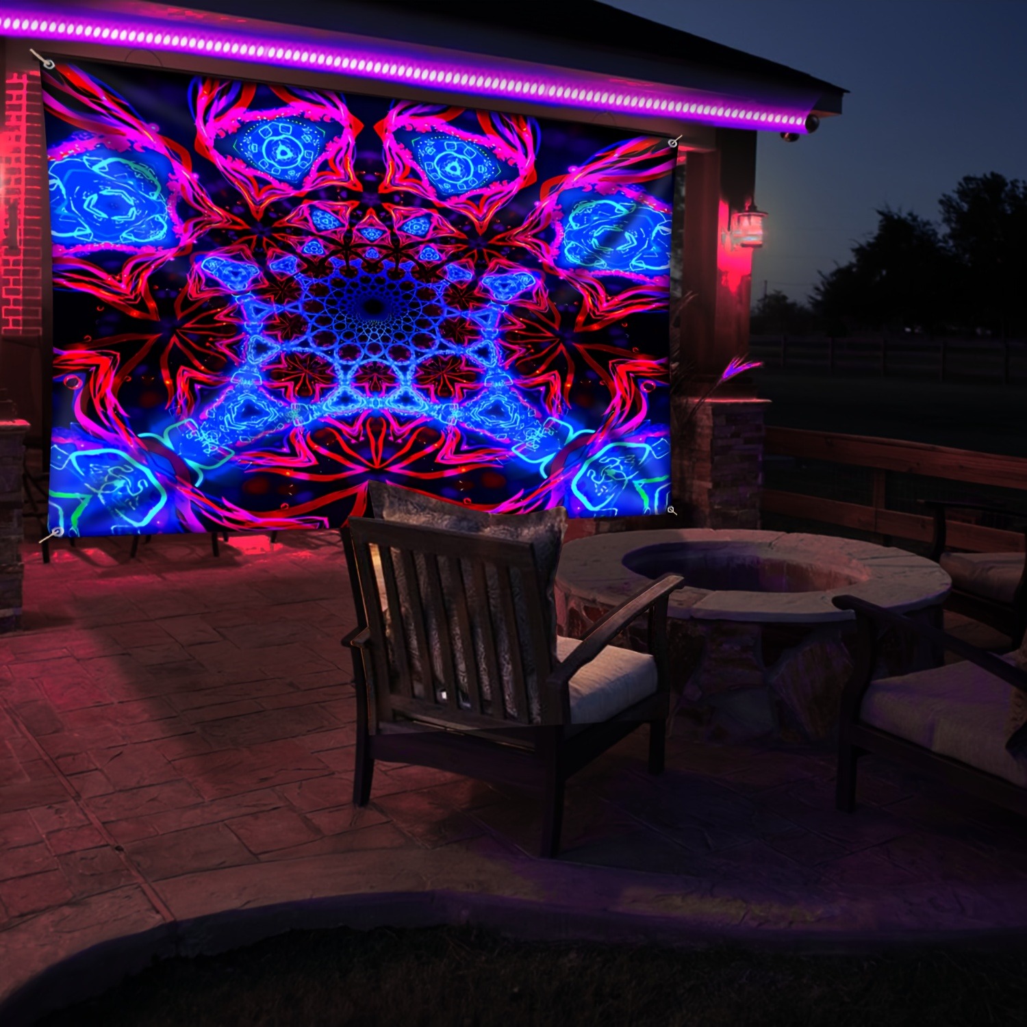 Psychedelic Geometrik Desen Ne - Aesthetic Tapestry incelemesi ve fiyatı