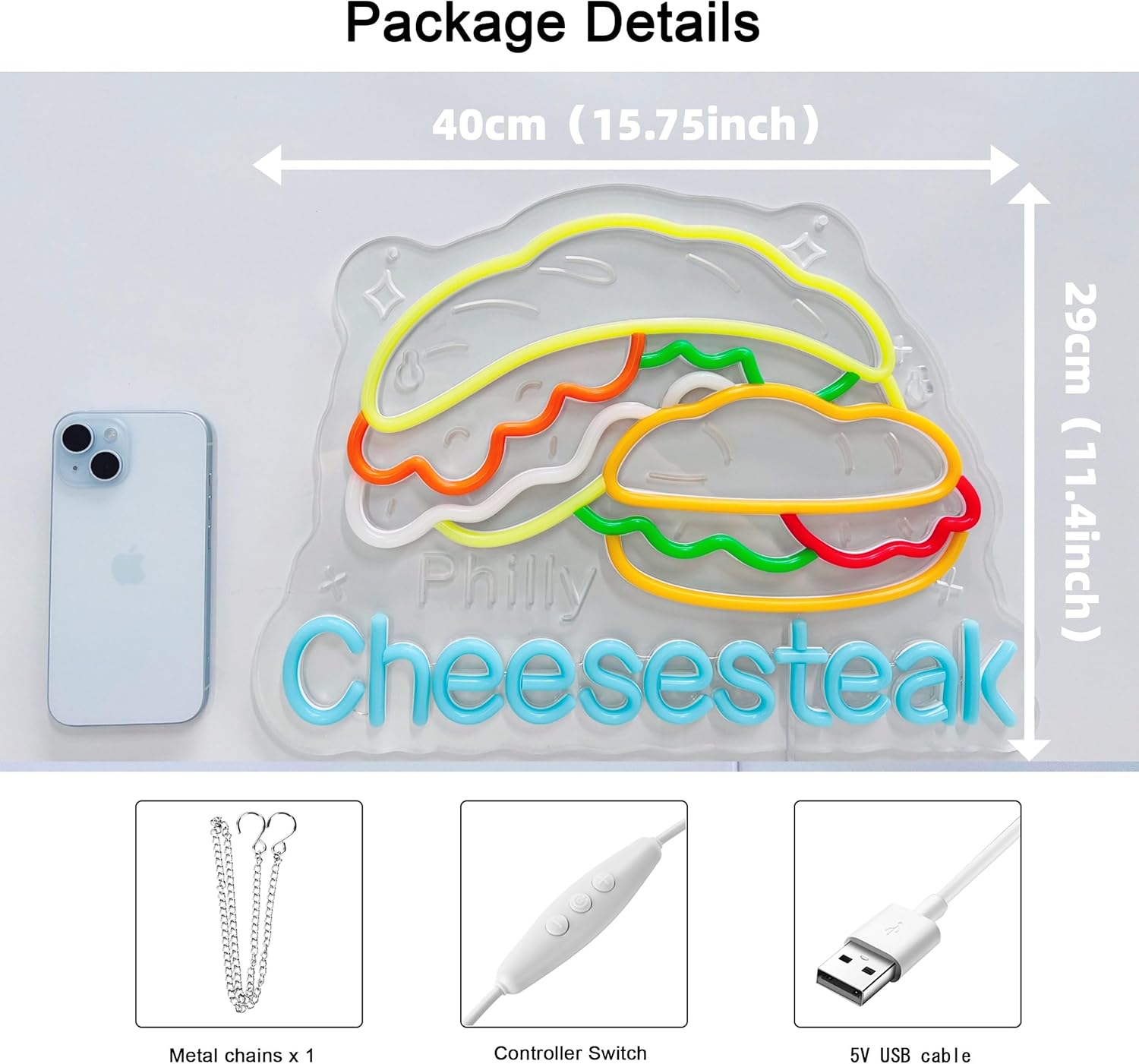 Philly Cheesesteak Neon Tabela - Home Decor Market incelemesi ve fiyatı
