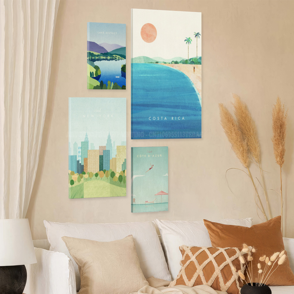 Vintage Seyahat Posteri Kanvas - Home Decor New York incelemesi ve fiyatı