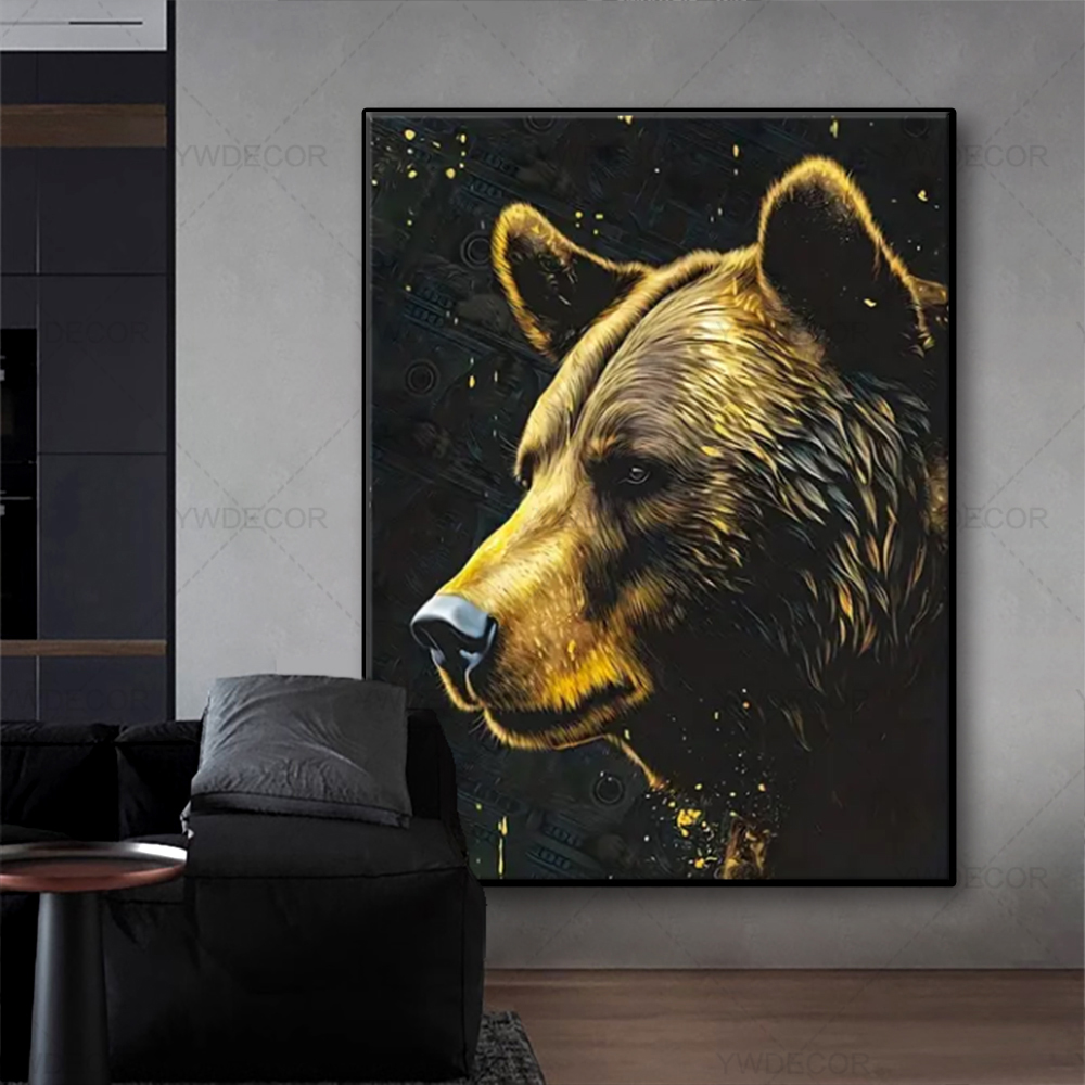 Boğa ve Ayı Hayvanlar Boyama T - Home Decor Market incelemesi ve fiyatı