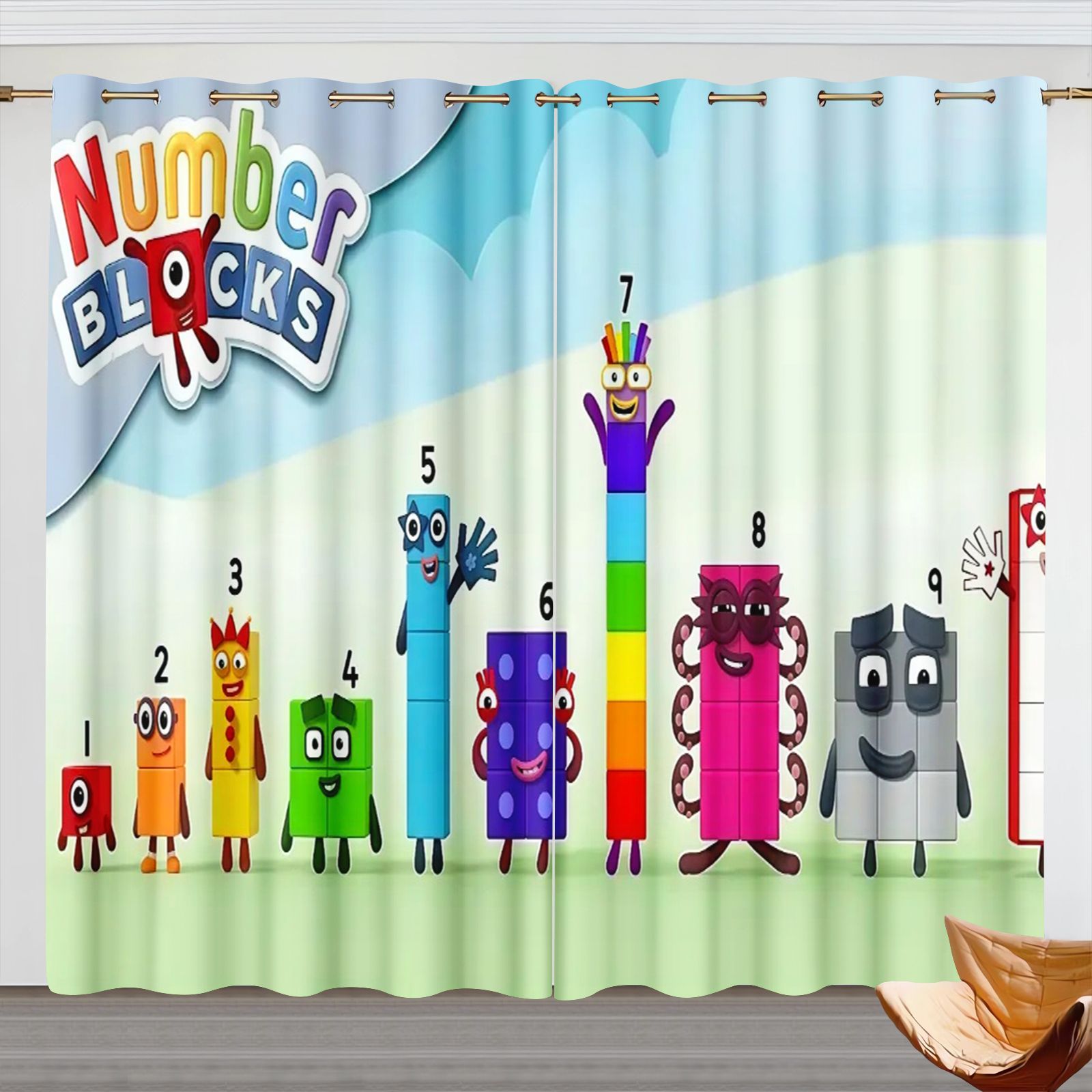 Numberblocks Karikatür Perdele - Home Decor Curtain incelemesi ve fiyatı