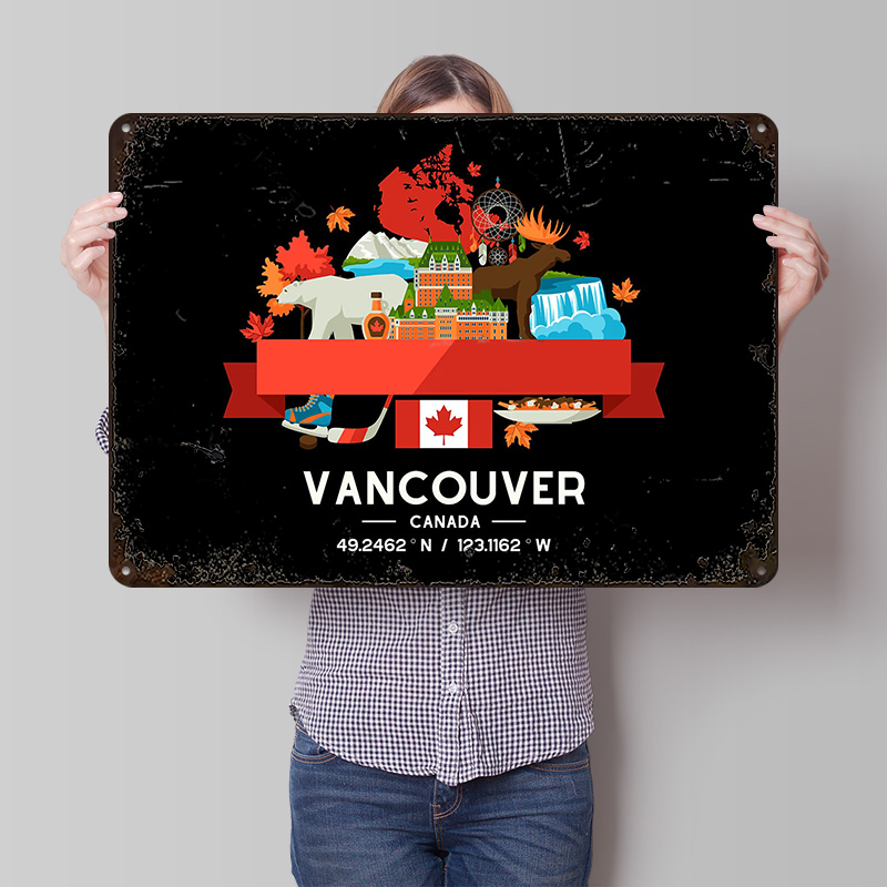 Vancouver Şehir Haritası Baskı - Home Decor Vancouver incelemesi ve fiyatı