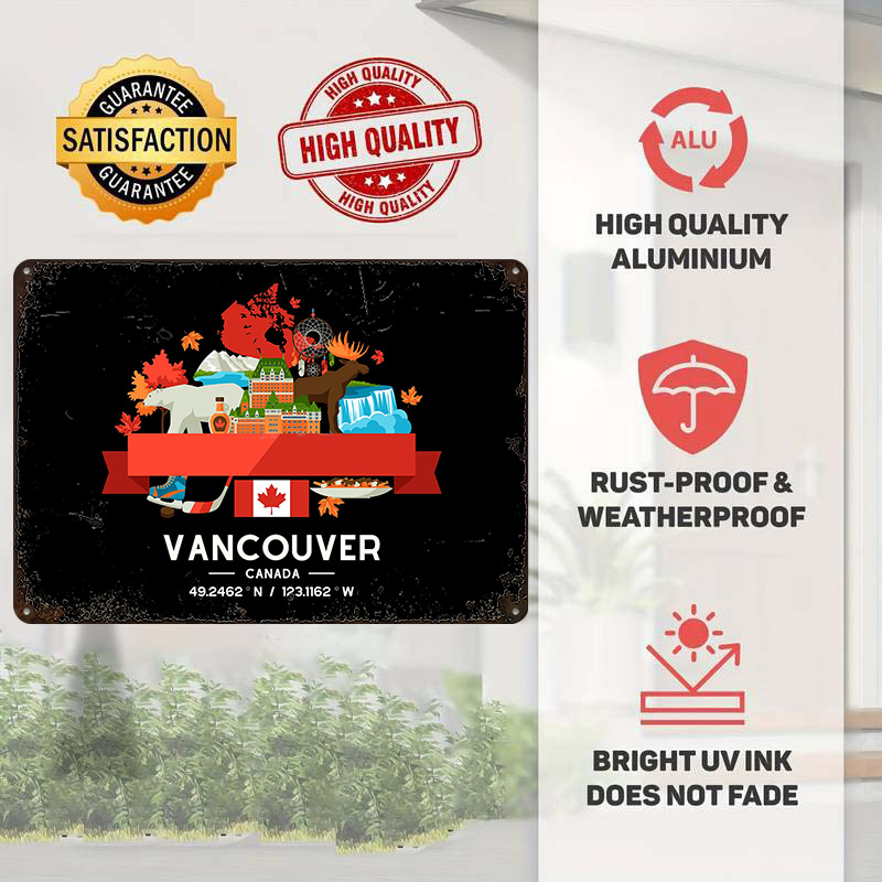 Vancouver Şehir Haritası Baskı - Home Decor Vancouver incelemesi ve fiyatı