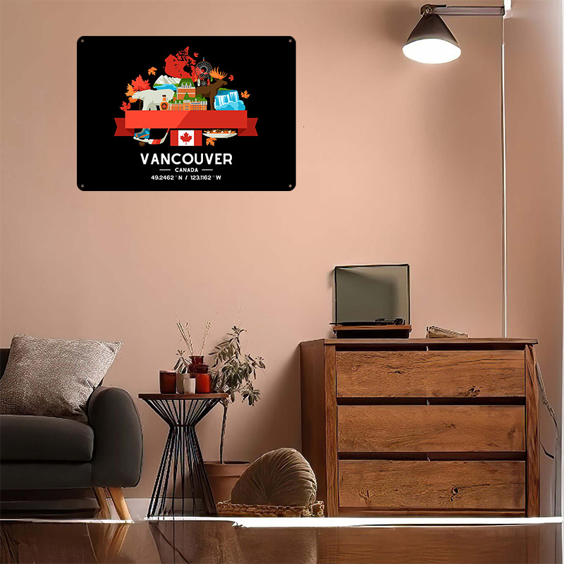 Vancouver Şehir Haritası Baskı - Home Decor Vancouver incelemesi ve fiyatı
