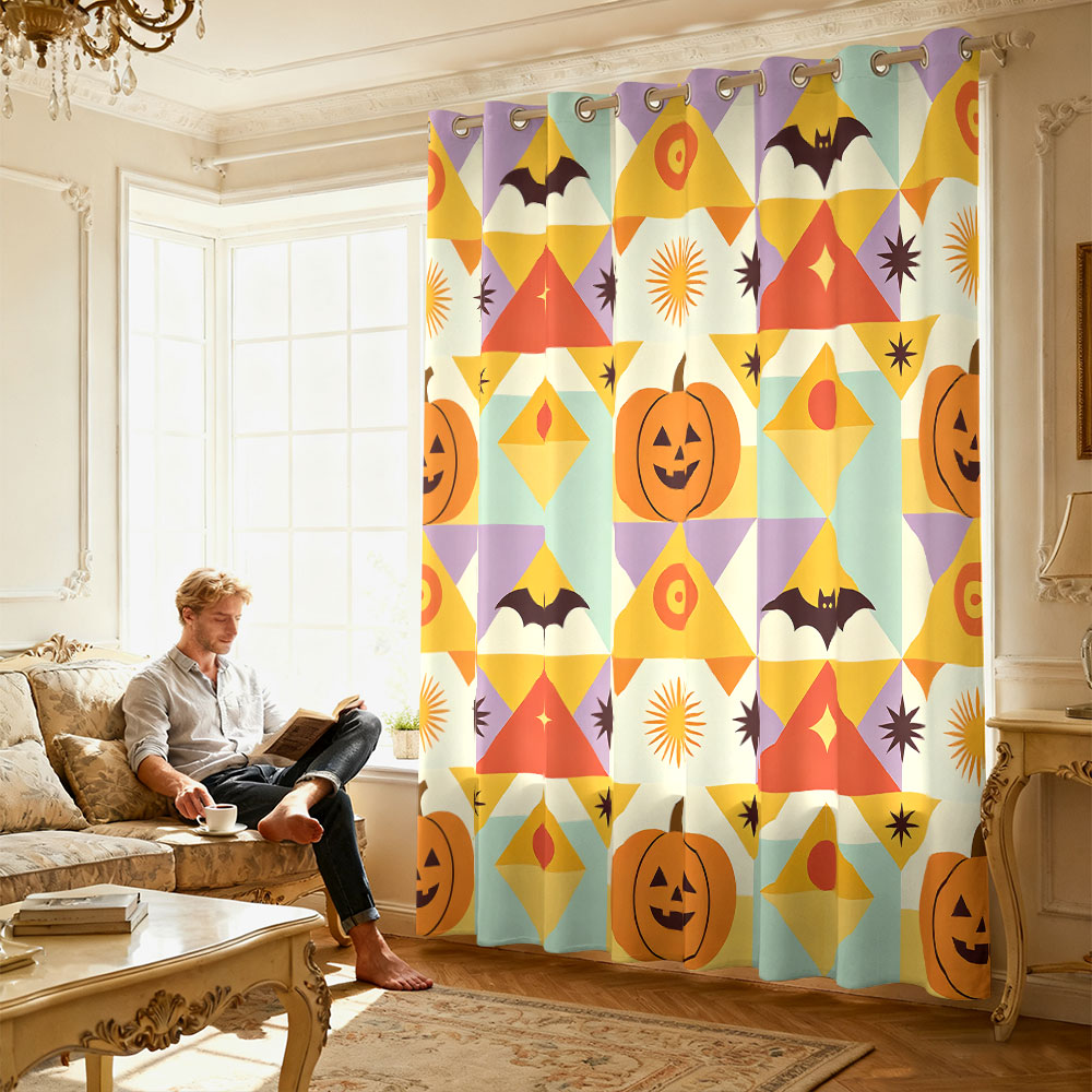 1 adet Cadılar Bayramı balkaba - Home Decor Curtain incelemesi ve fiyatı