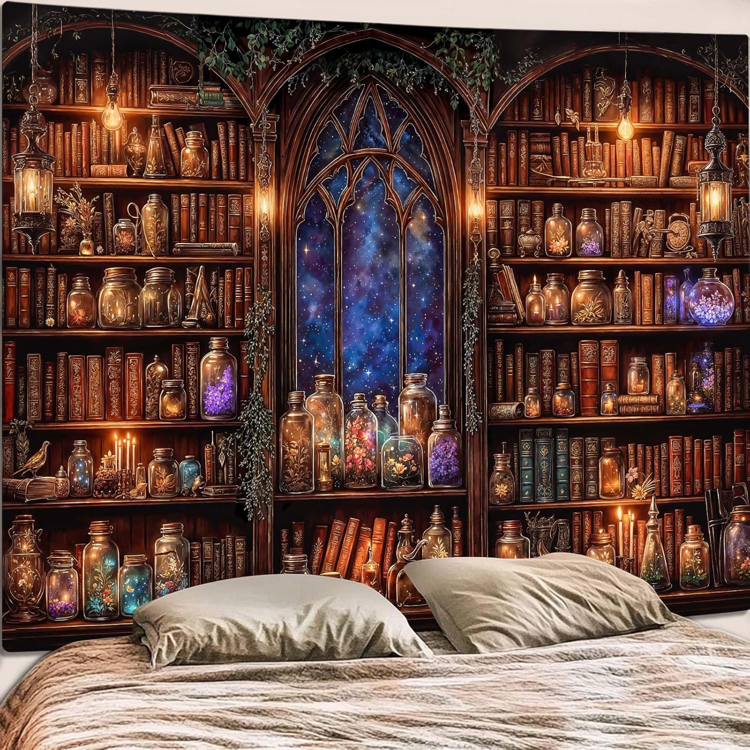 Fantezi kitaplık goblen ortaça - Aesthetic Tapestry incelemesi ve fiyatı