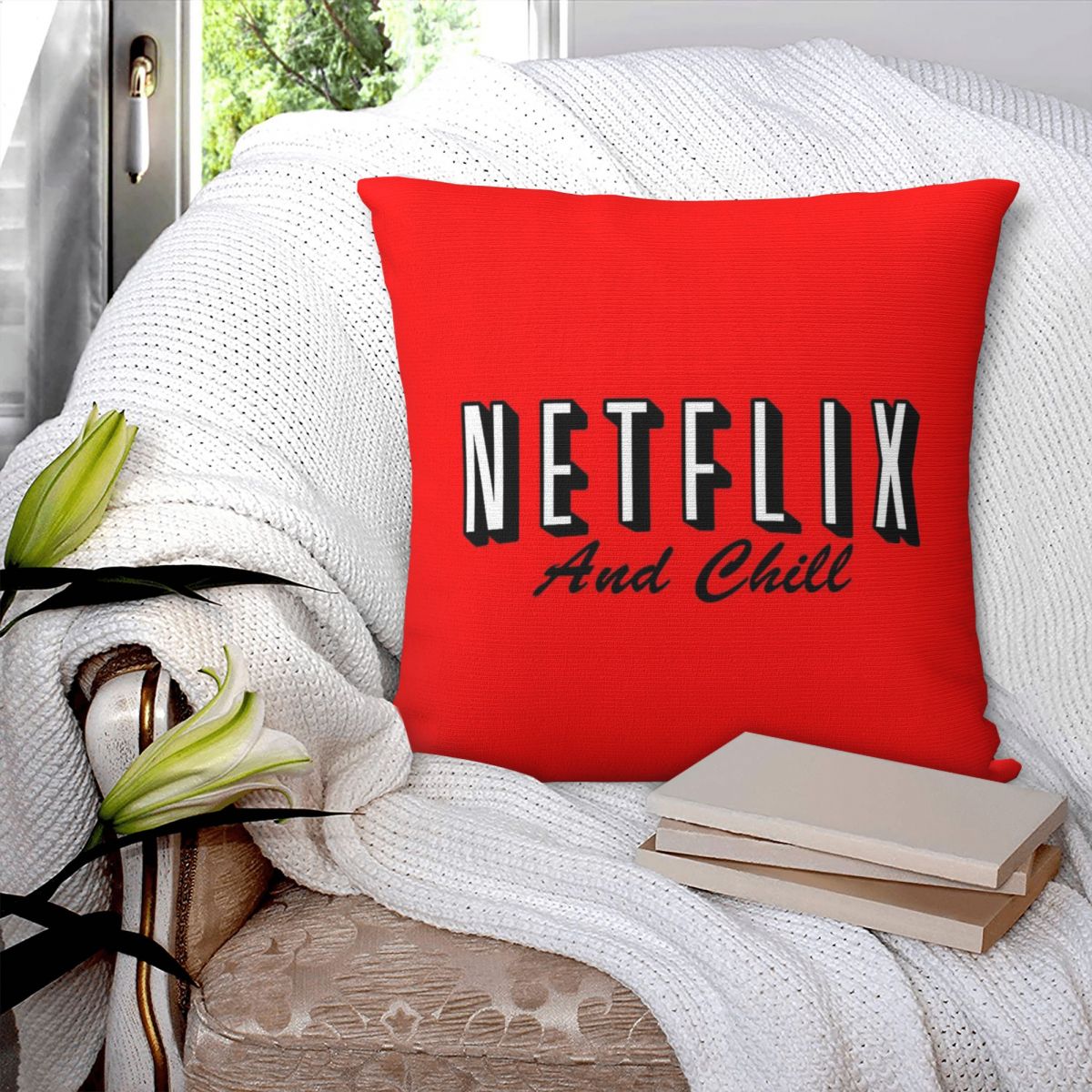 Netflix And Chill Kırmızı Kare - Home Decor Netflix incelemesi ve fiyatı