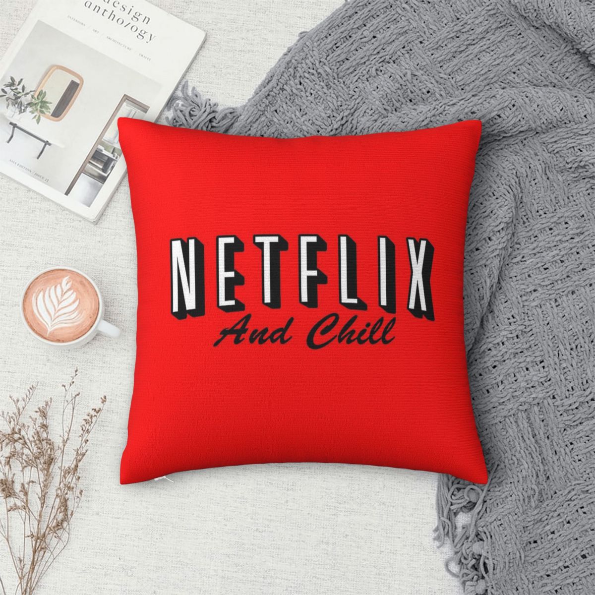 Netflix And Chill Kırmızı Kare - Home Decor Netflix incelemesi ve fiyatı